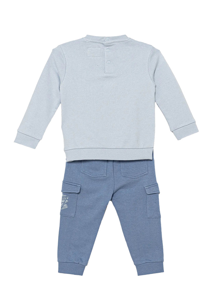 Completo felpa celeste per neonato