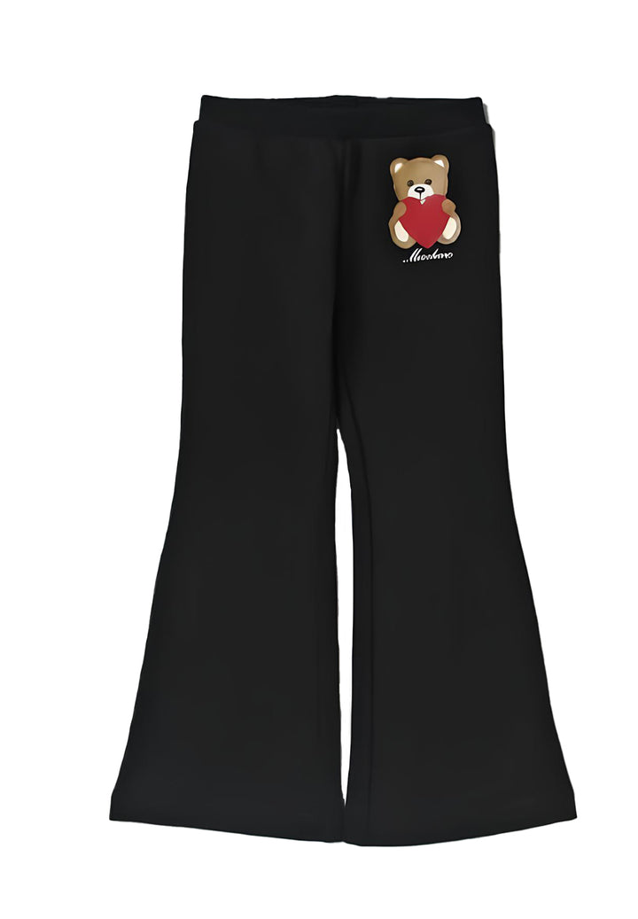 Pantalone felpa nero per bambina