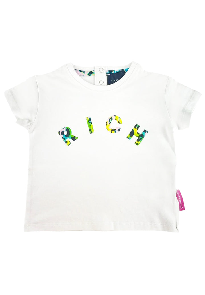 T-shirt bianca per neonata