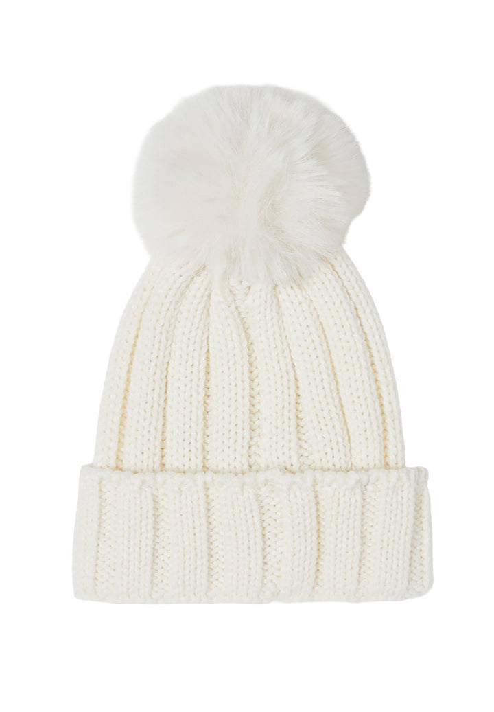 Cappello panna per bambina