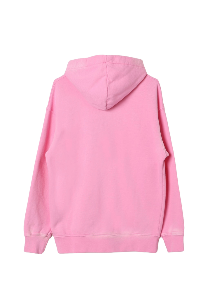 Maxi felpa con cappuccio rosa per bambina
