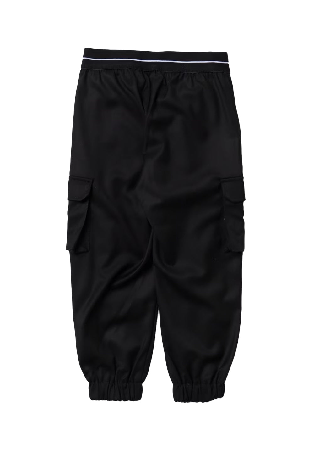 Black cargo trousers for girls