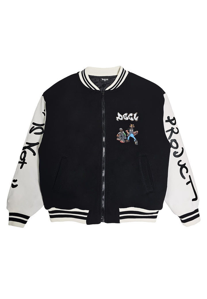 Schwarze Collegejacke für Jungen