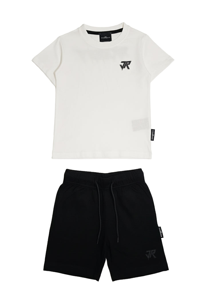 Completo bianco-nero per bambino