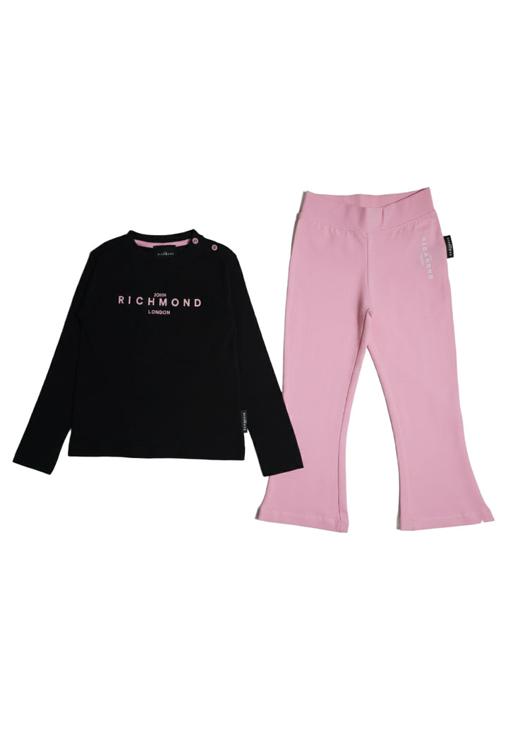 Schwarzes und rosa Outfit für neugeborenes Mädchen