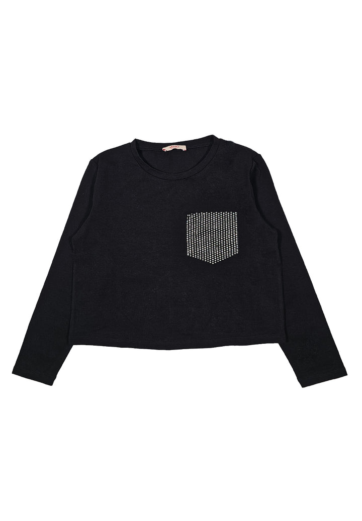 T-shirt nera per bambina