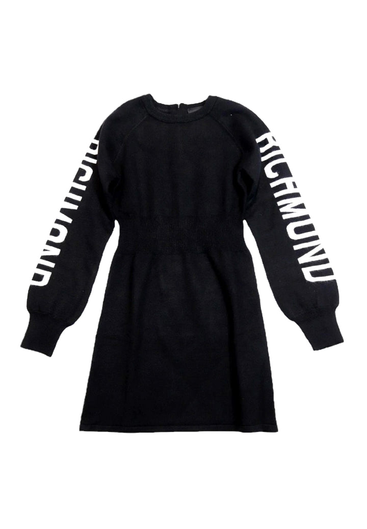 Black knit dress for girls