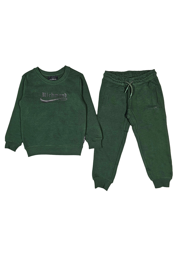 Grünes Sweatshirt-Set für Jungen