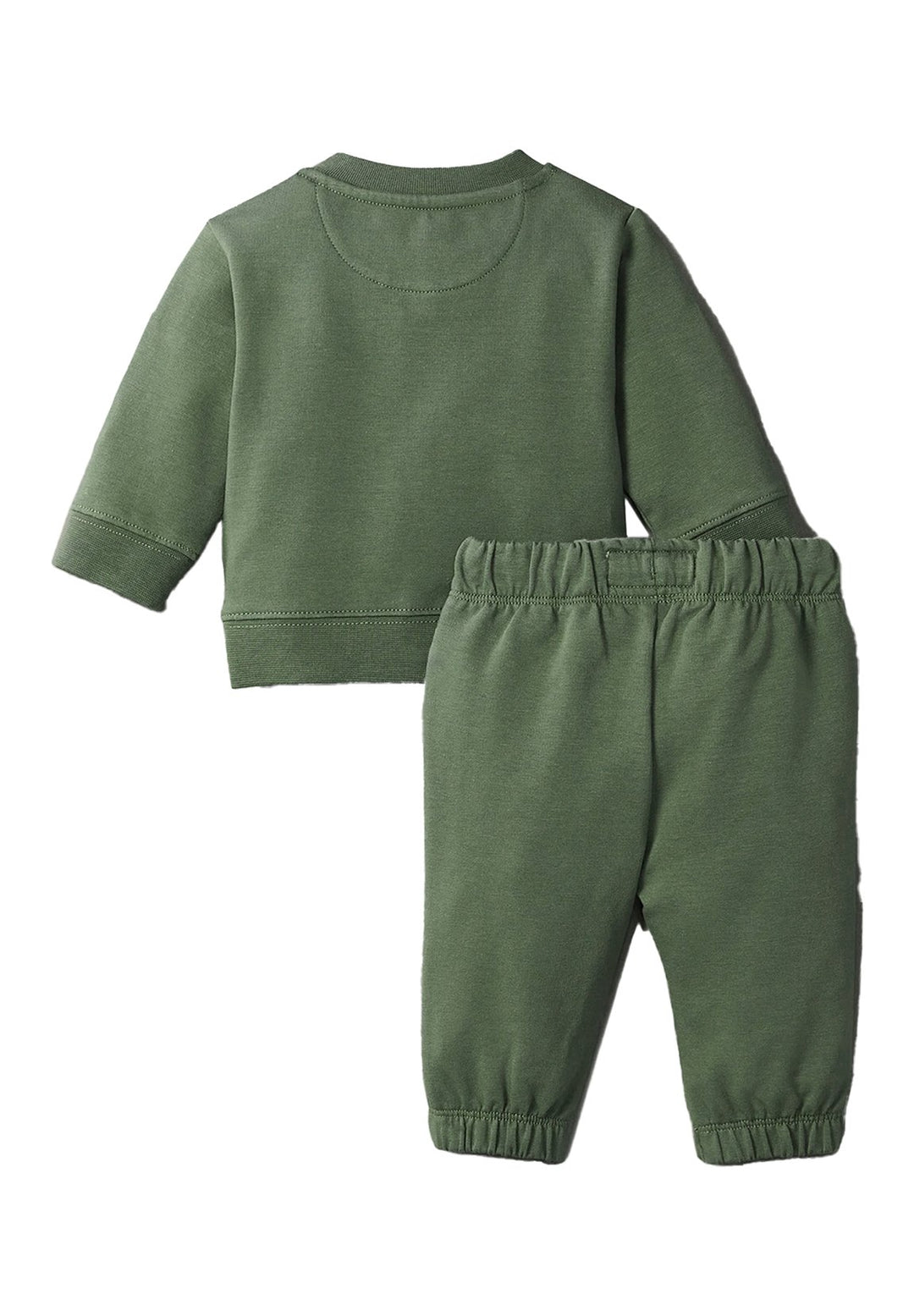 Completo felpa verde per neonato