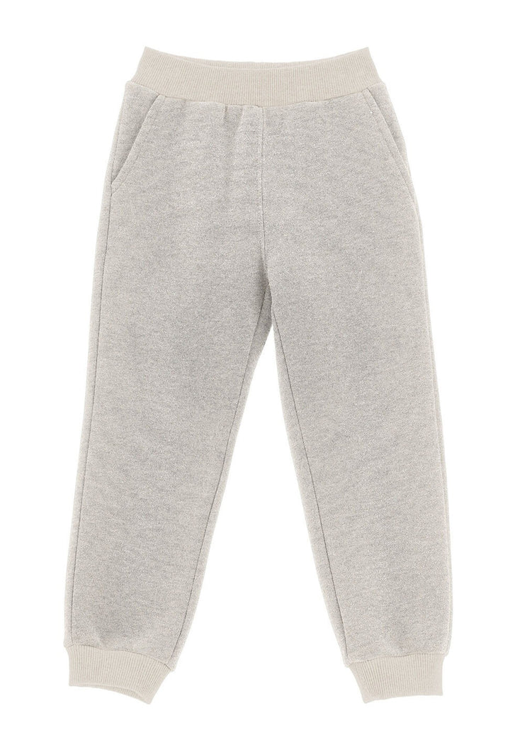 Pantalone felpa glitter sabbia per bambina