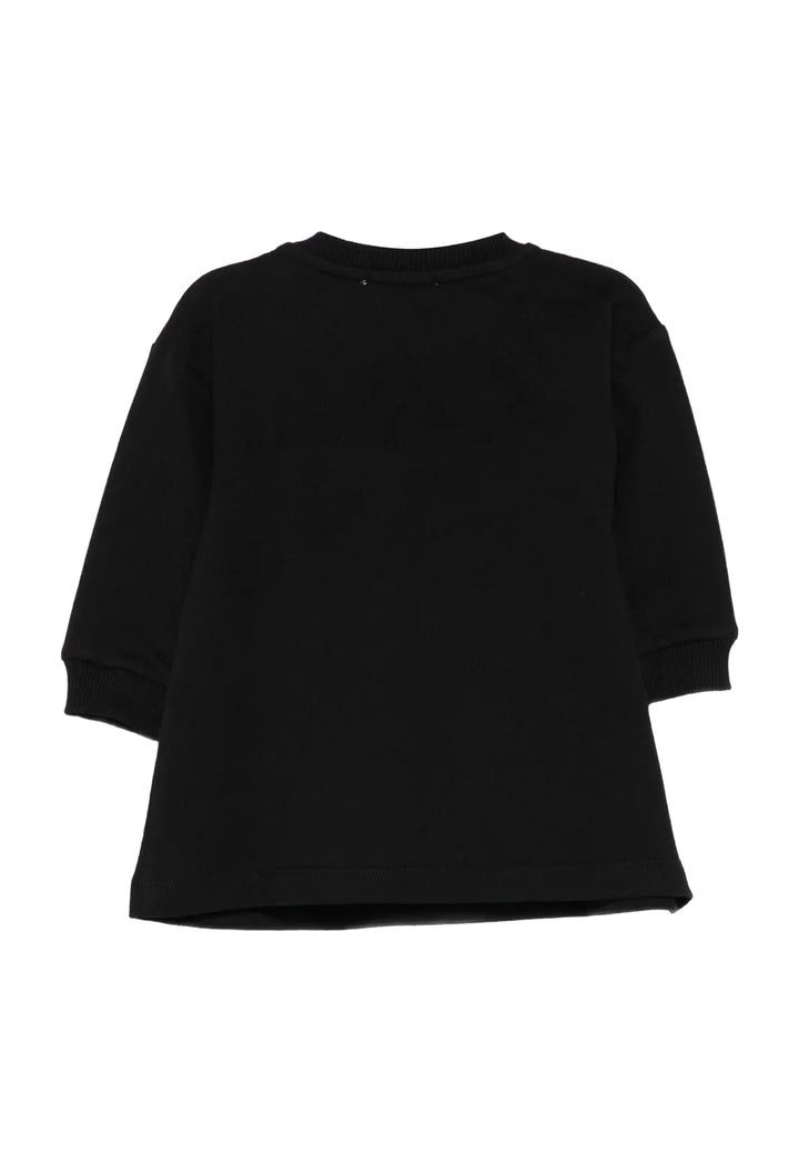 Vestito felpa nero per bambina