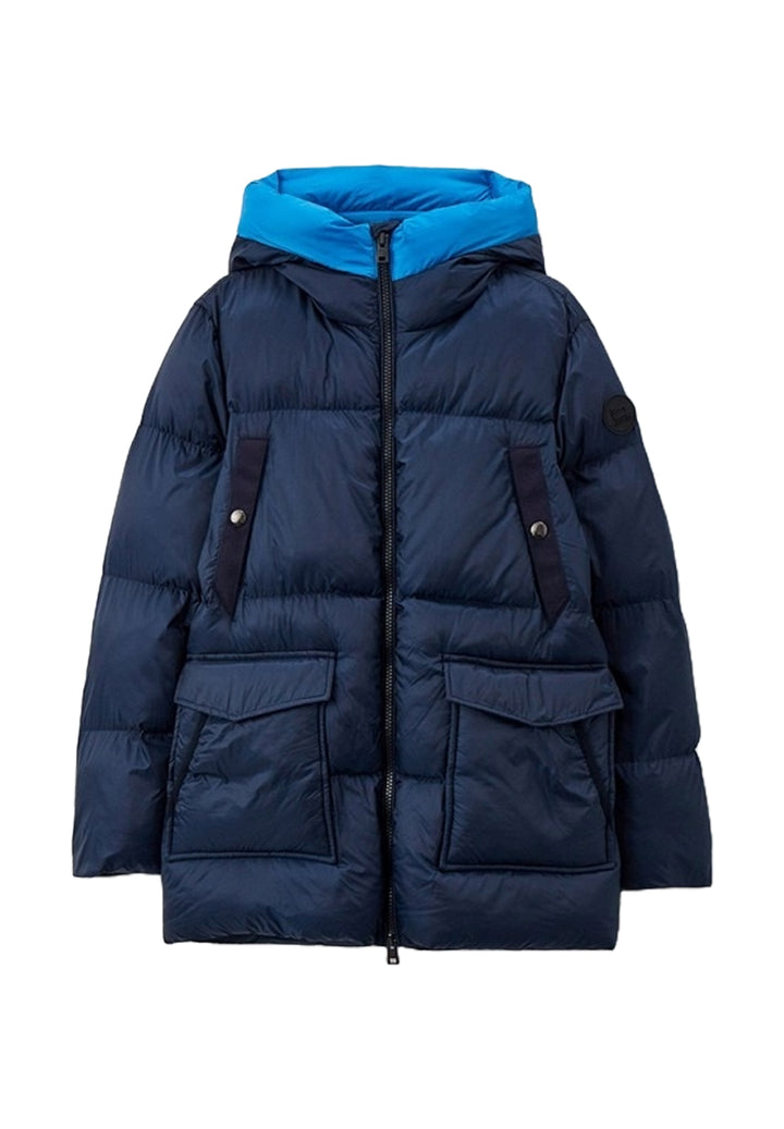Blue parka jacket for children