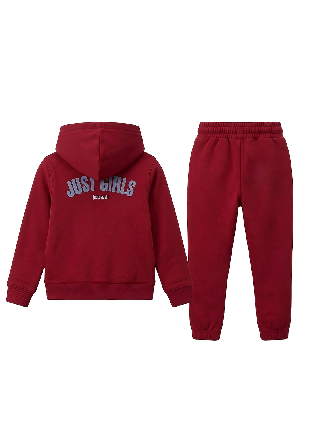 Completo felpa bordeaux per bambina