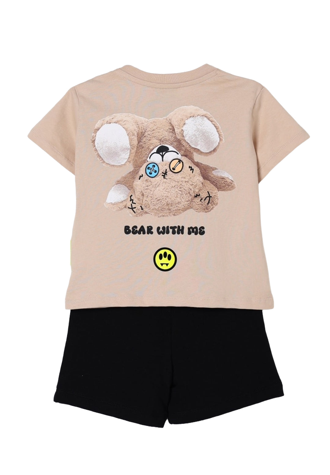 Completo beige-nero per neonato