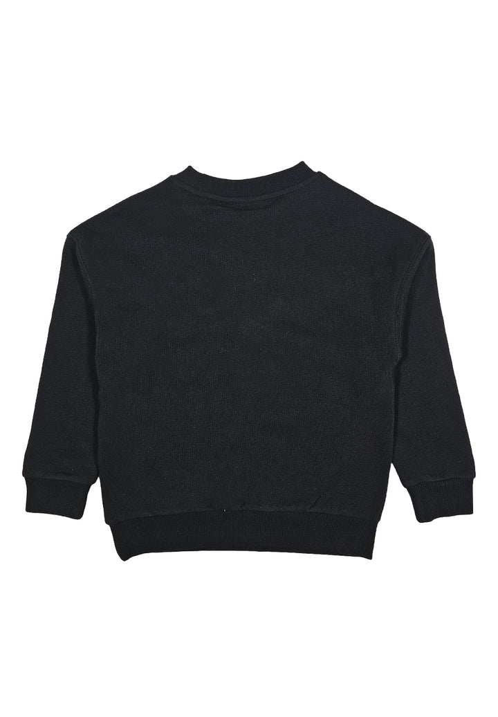 Black crewneck sweatshirt for boys