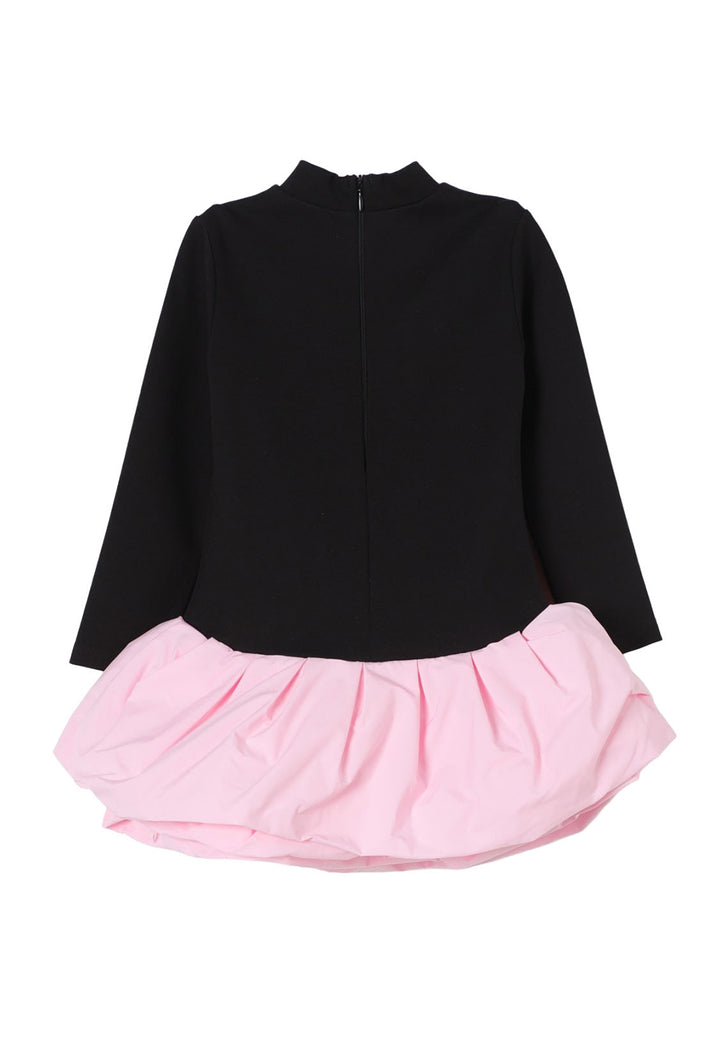 Vestito nero-rosa per bambina