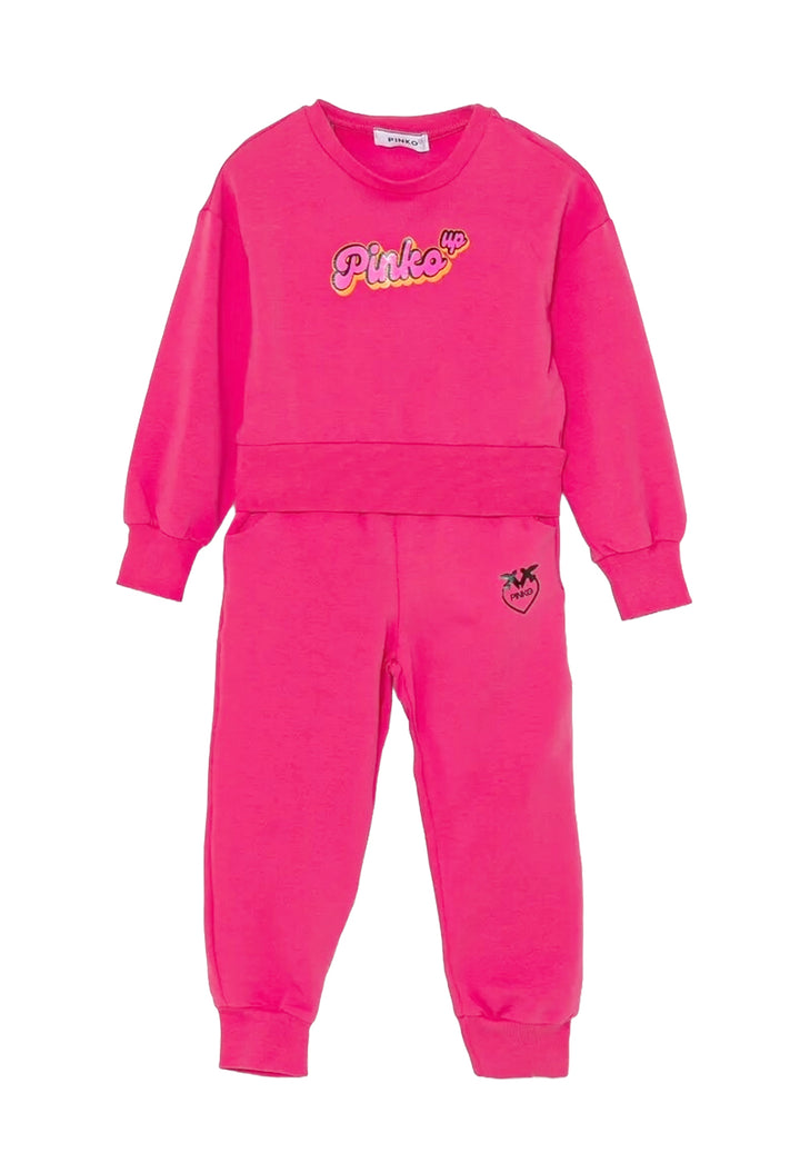 Completo felpa fuxia per bambina