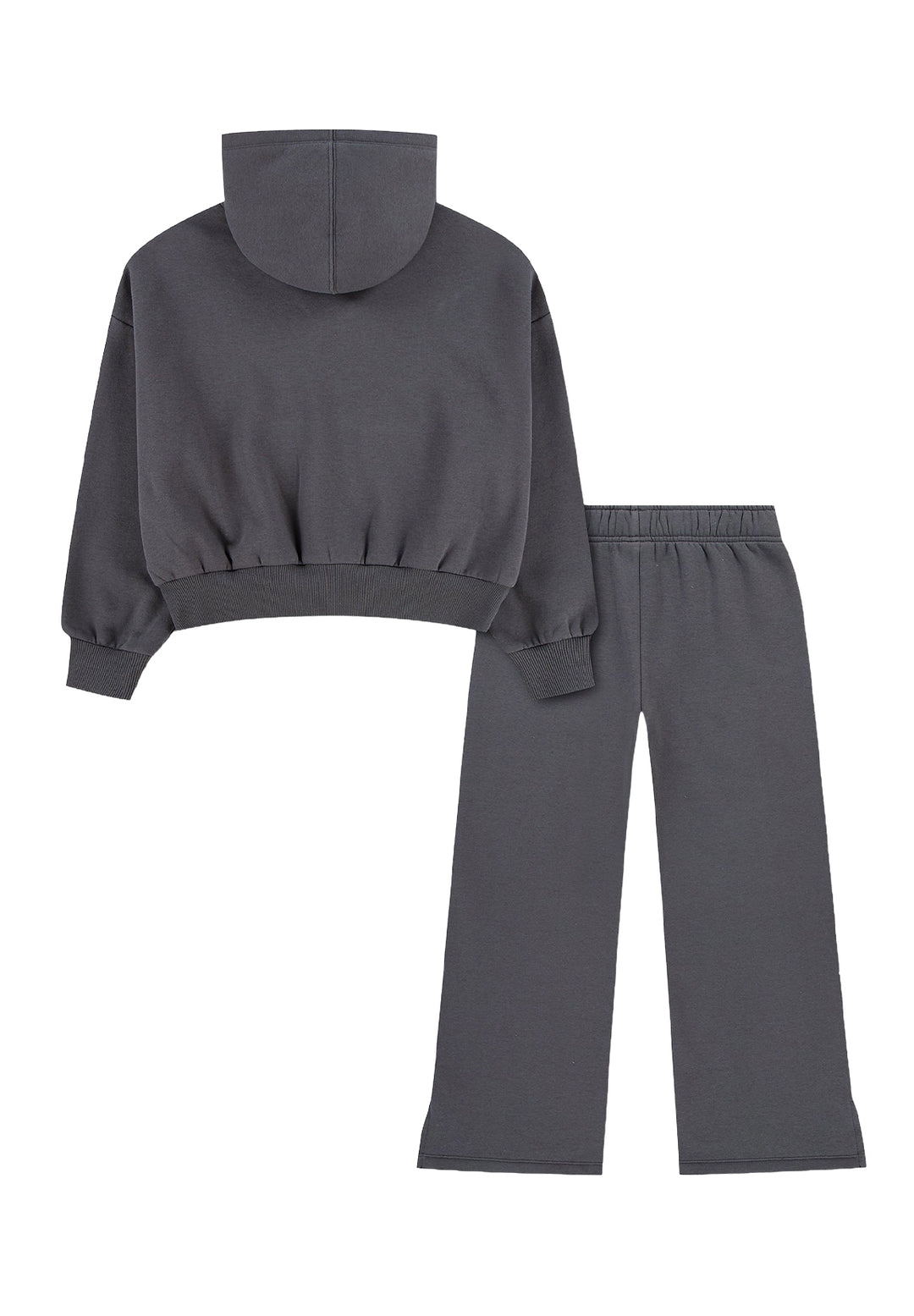 Completo felpa grigio per bambina
