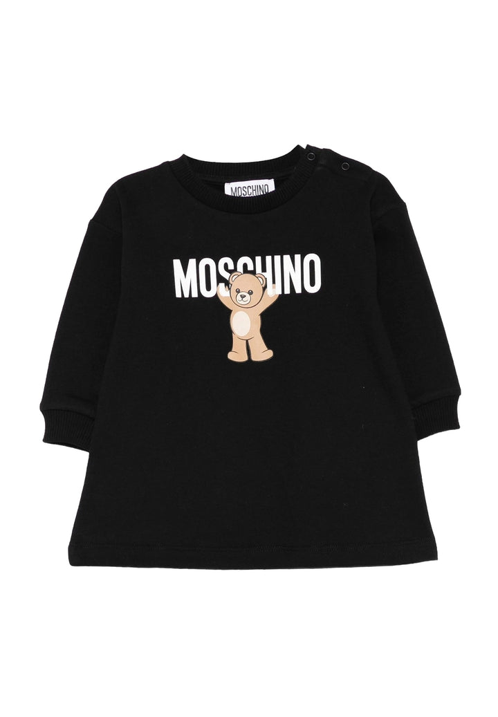 Vestito felpa nero per bambina