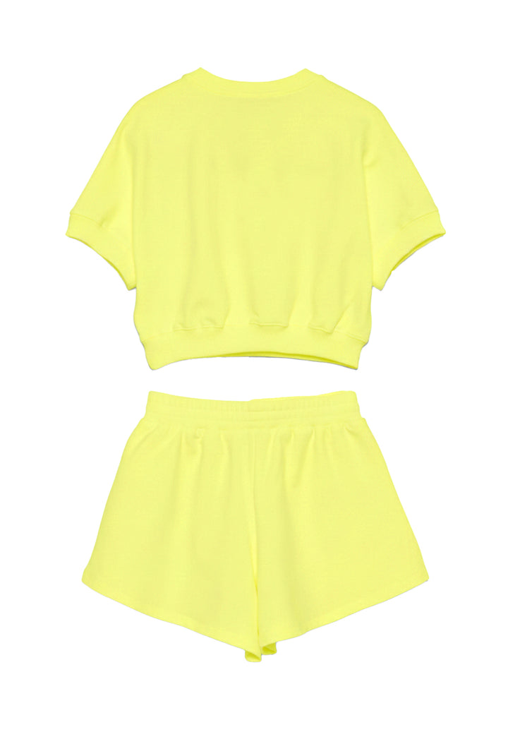 Completo felpa giallo per bambina