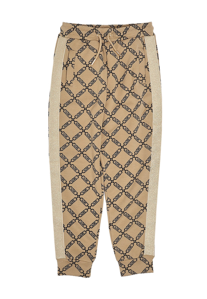 Pantalone felpa beige per bambina
