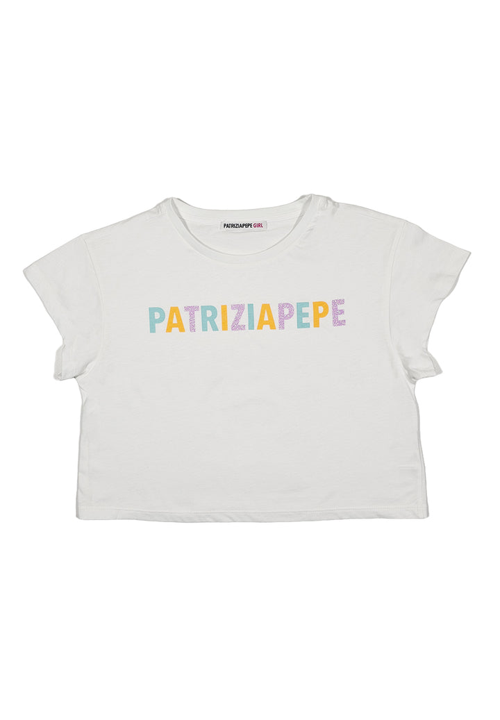 T-shirt bianca per bambina