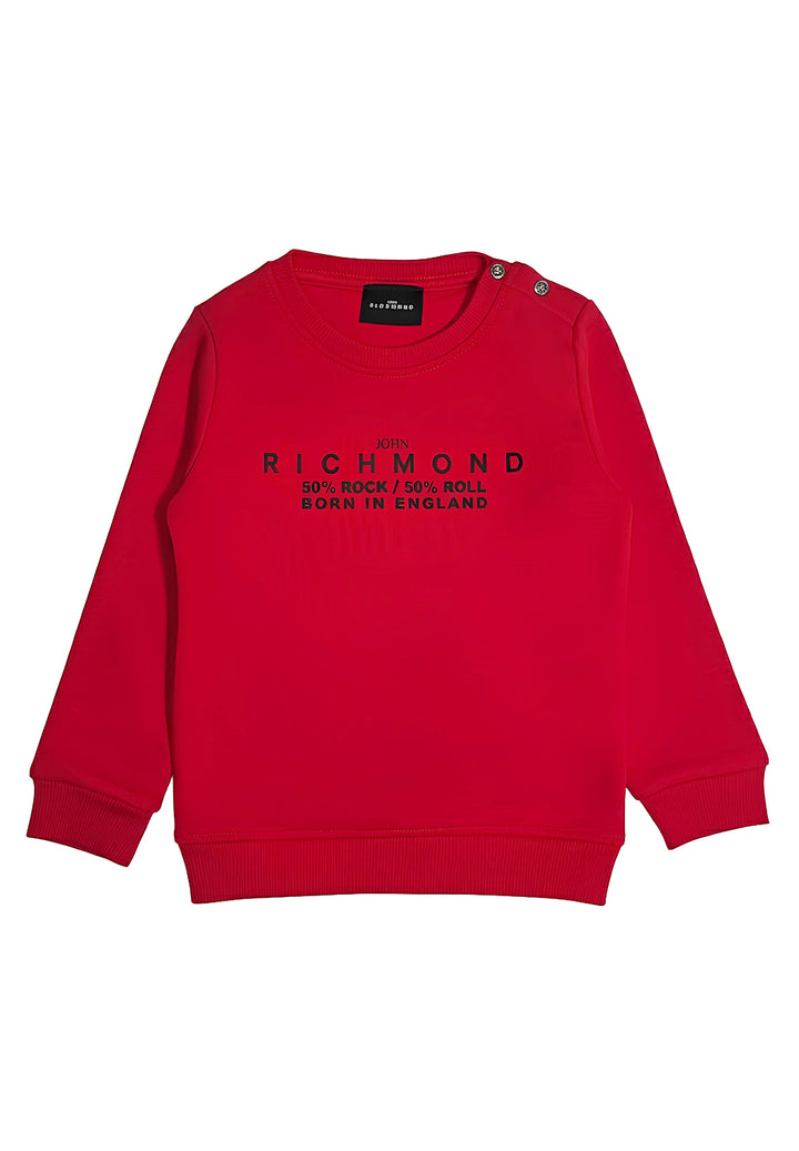 Felpa girocollo rossa per neonato