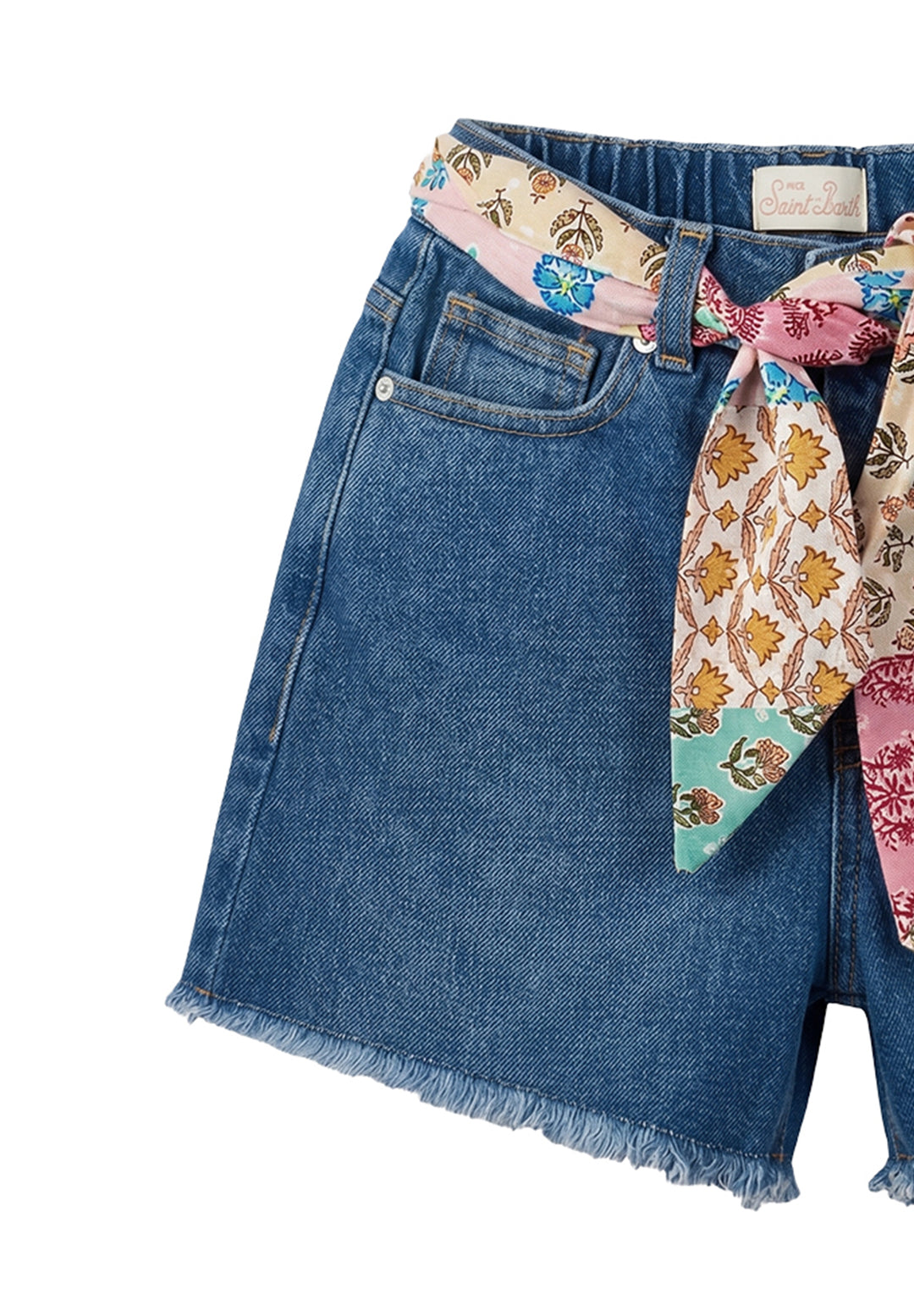 Short denim blu per bambina