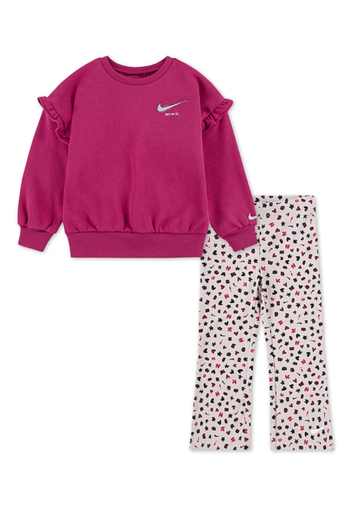 Completo felpa fuxia per bambina