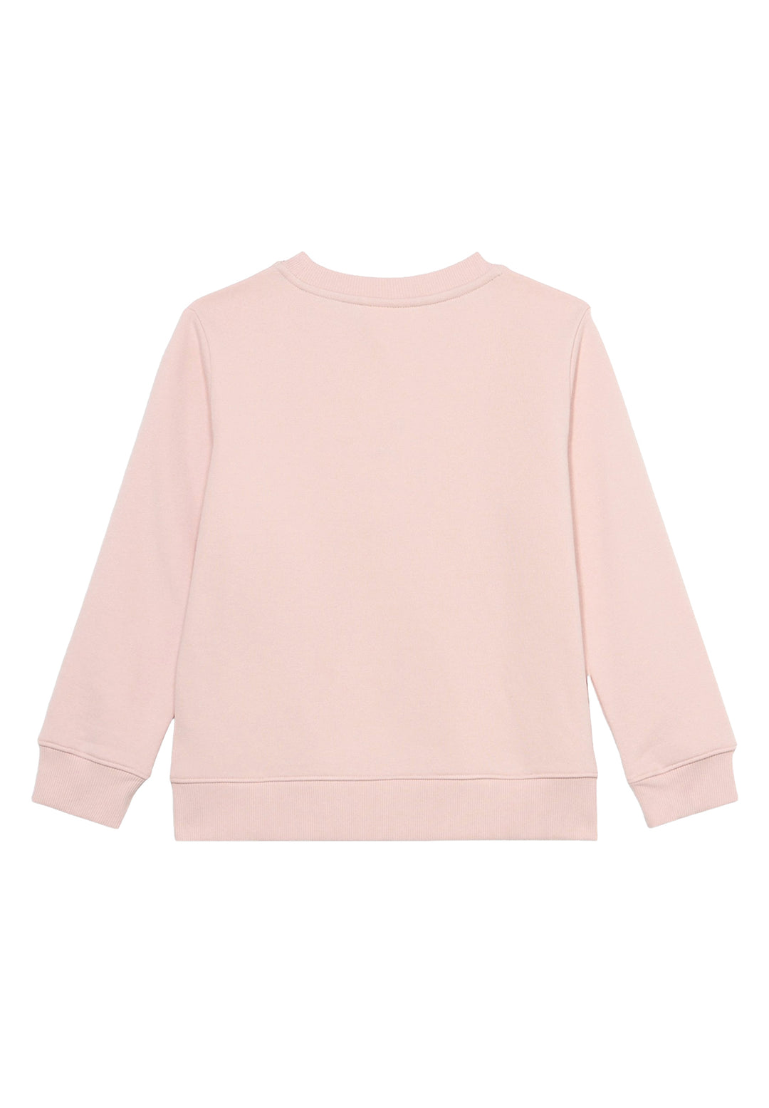 Felpa girocollo rosa per bambina