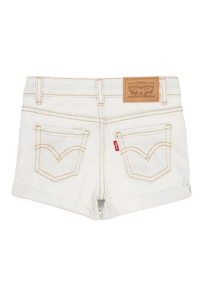 Short blu denim chiaro per bambina