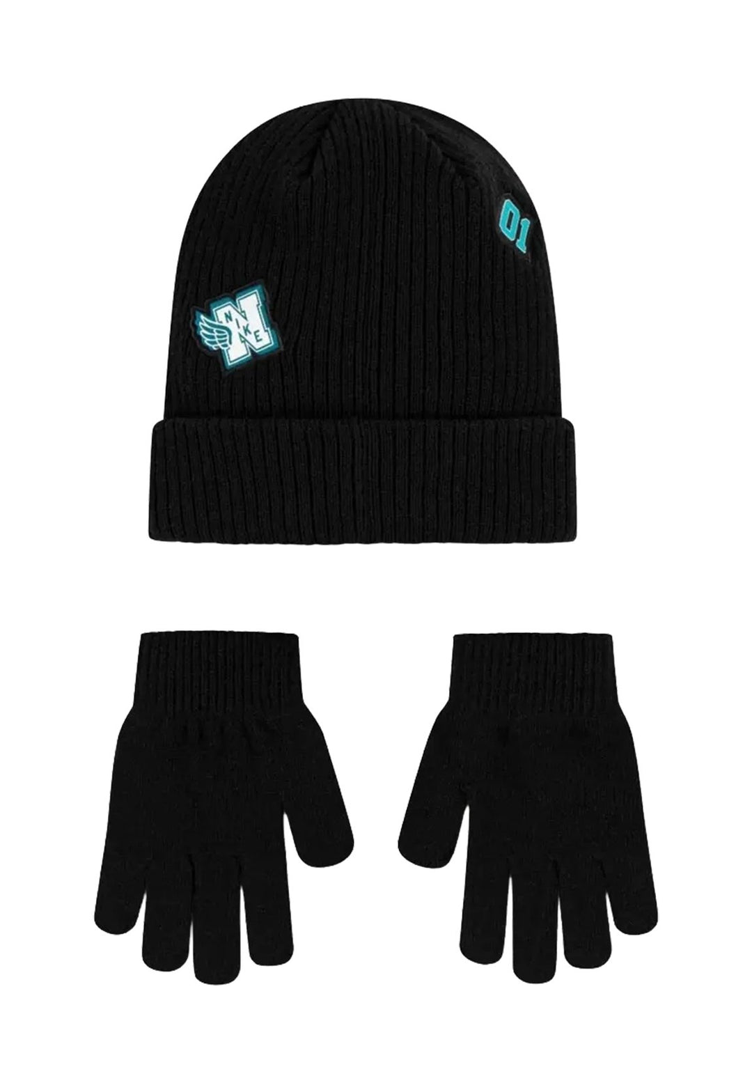 Set cappello+guanti neri per bambino