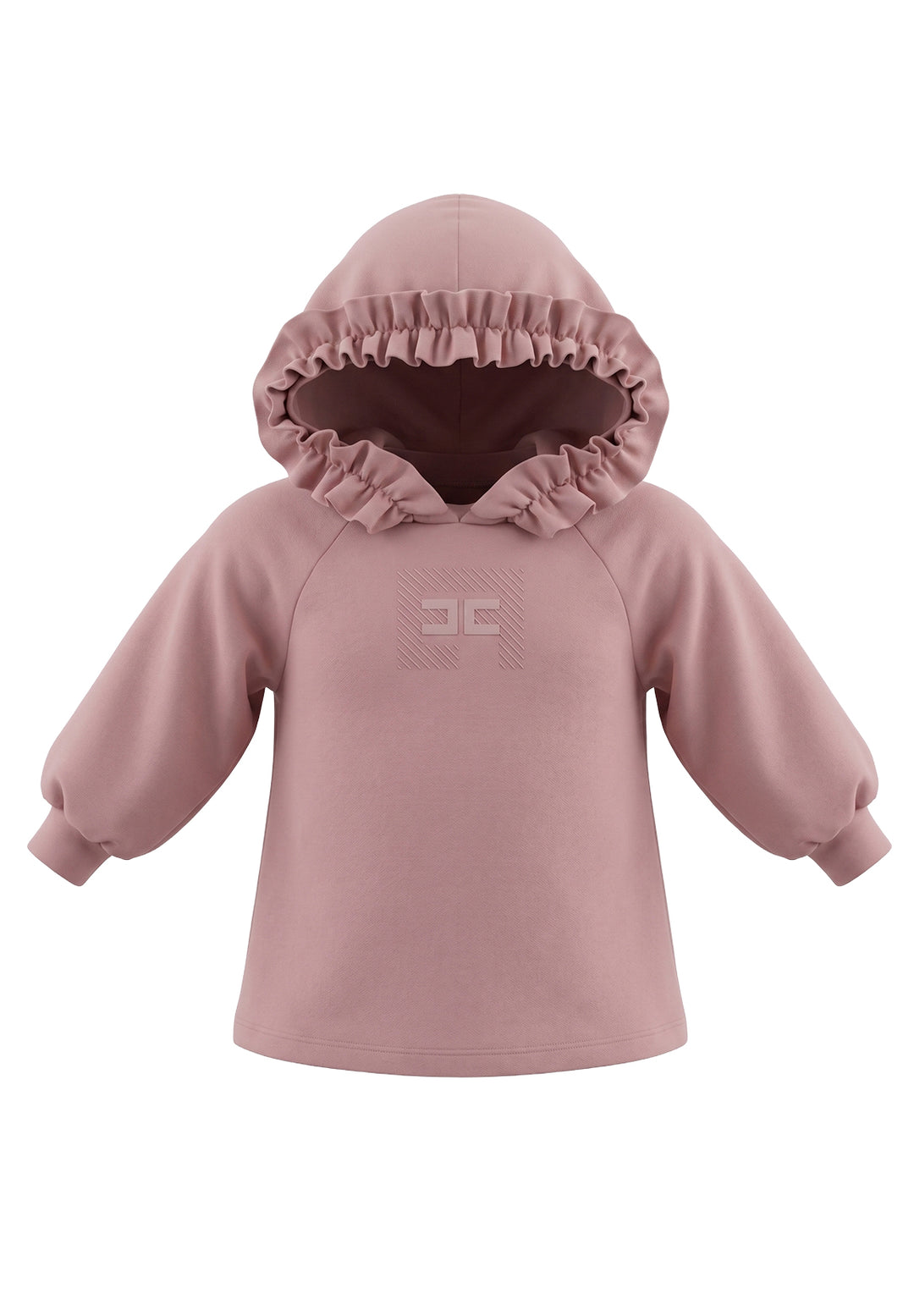 Felpa cappuccio rosa per bambina