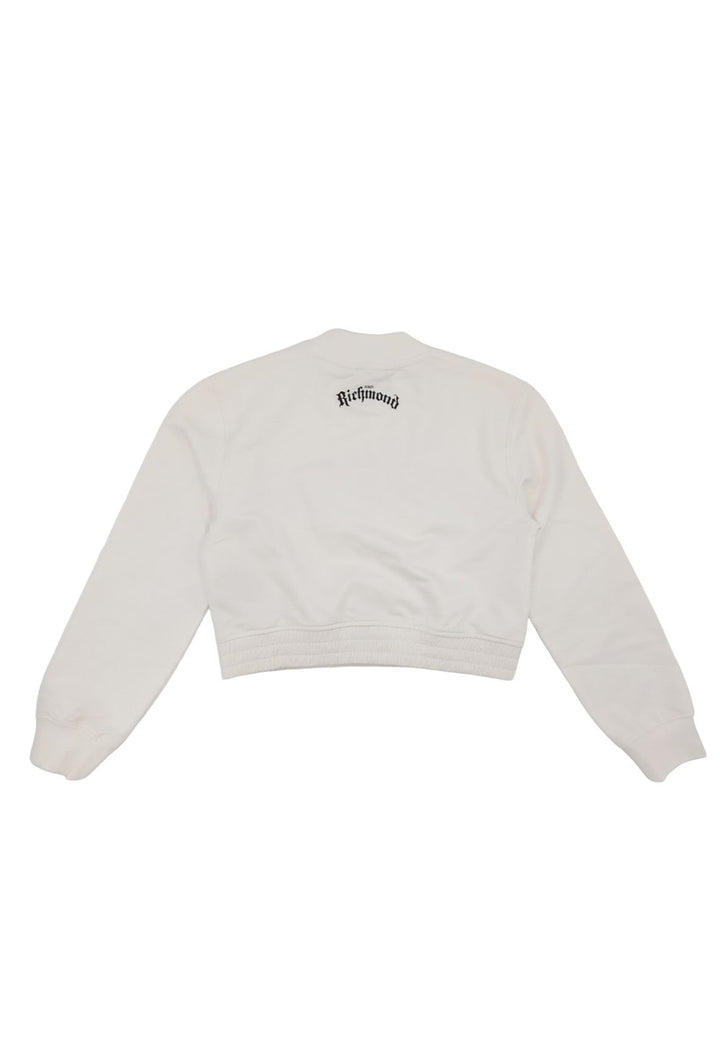 White crewneck sweatshirt for girls