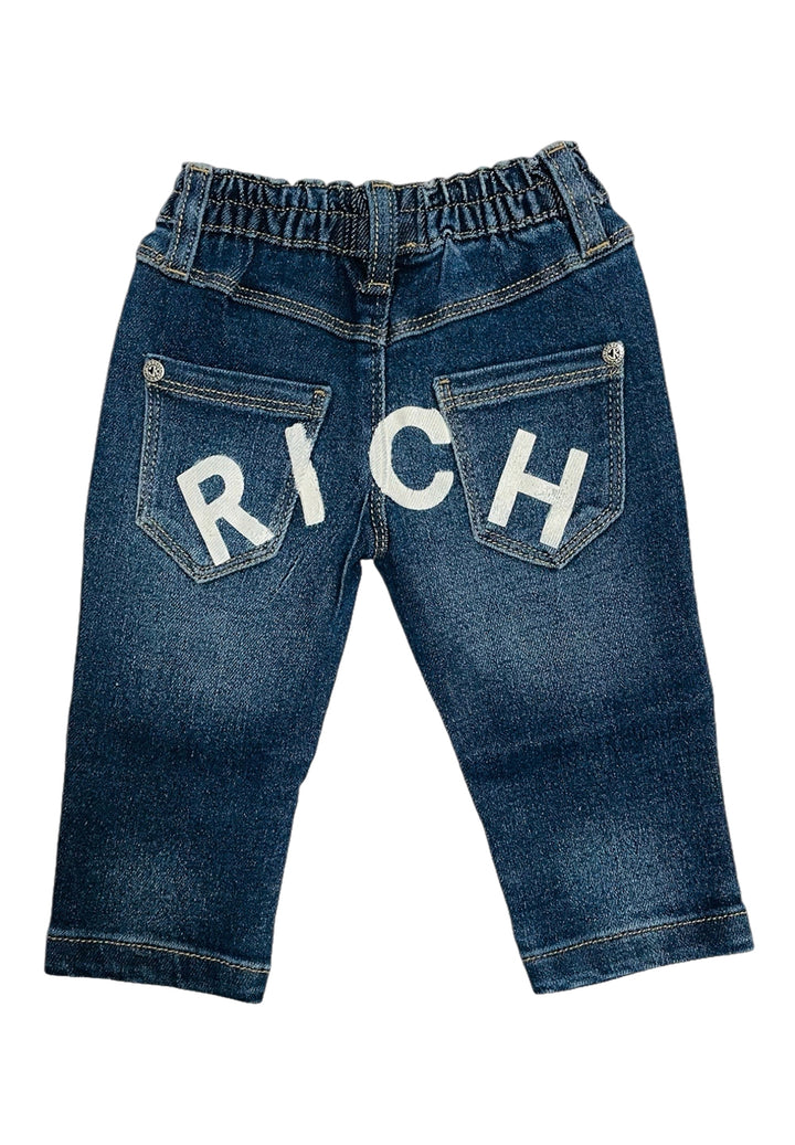 Jeans blu denim per neonato