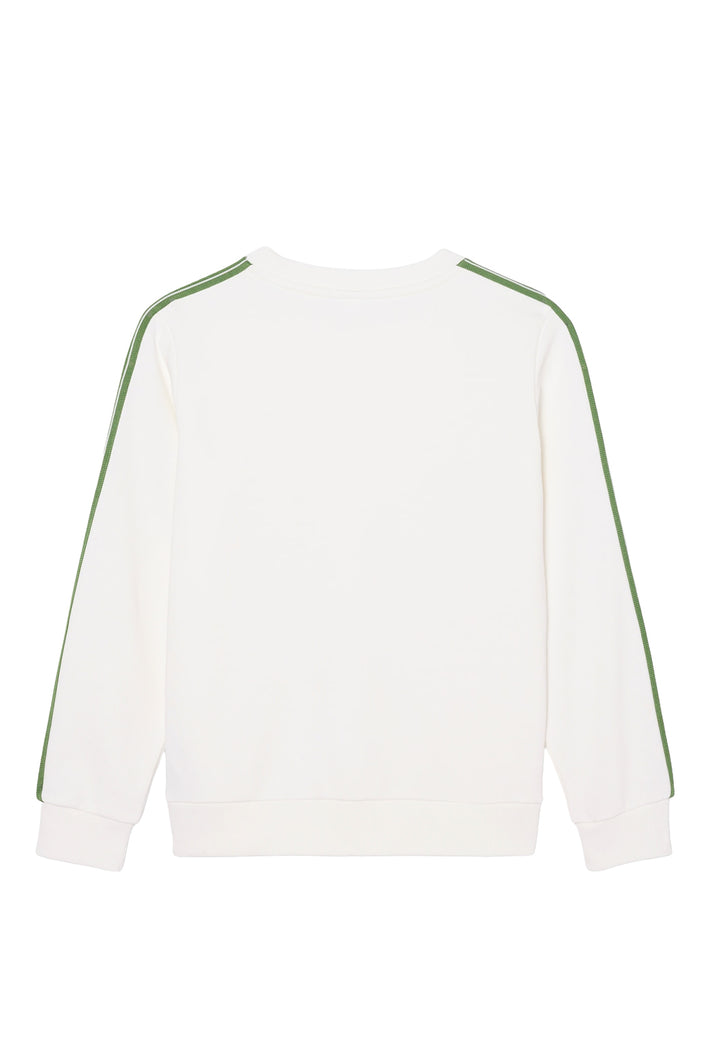 Felpa girocollo bianca per bambino