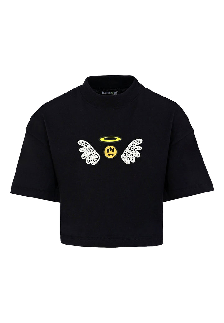 T-shirt nera per bambina