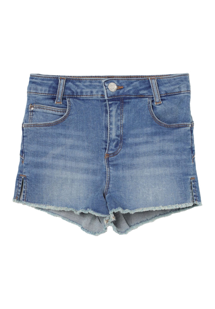Short blu denim per bambina