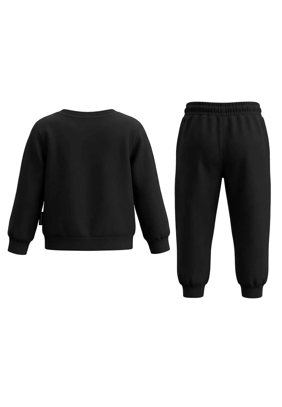 Completo felpa nero per bambino