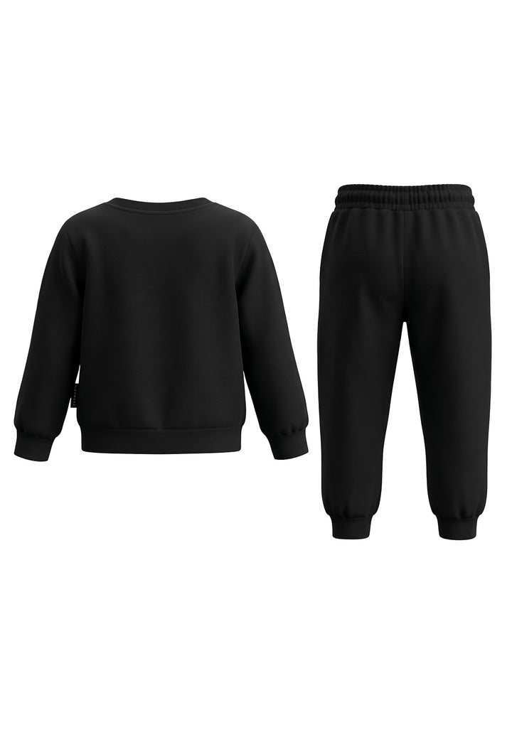 Completo felpa nero per bambino
