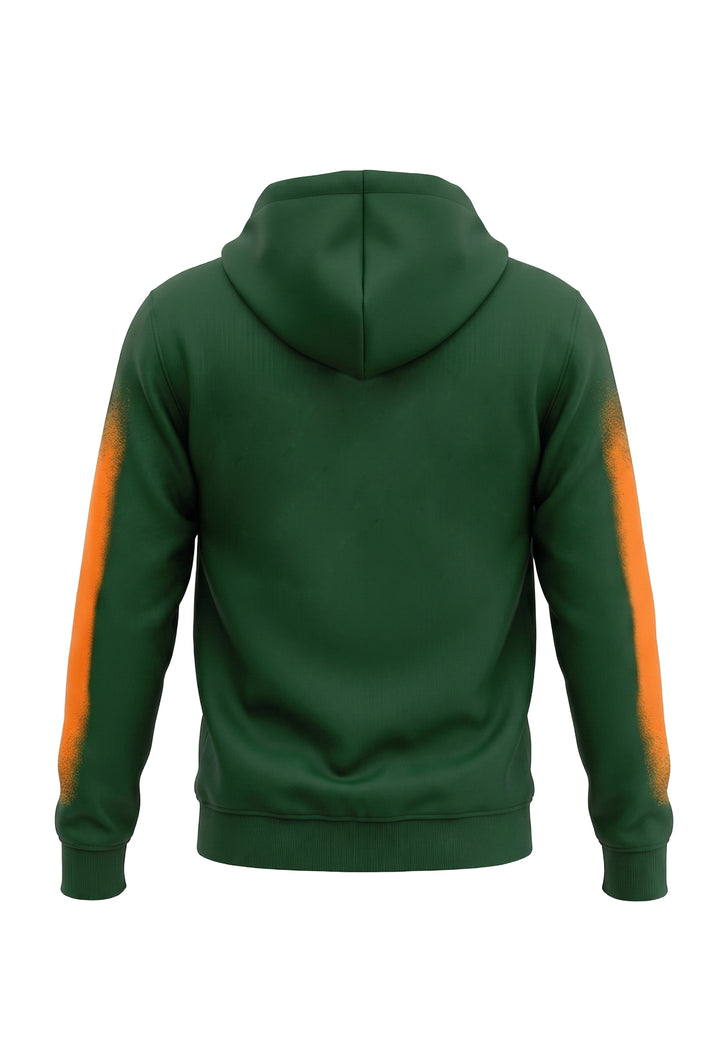 Felpa cappuccio verde per bambino