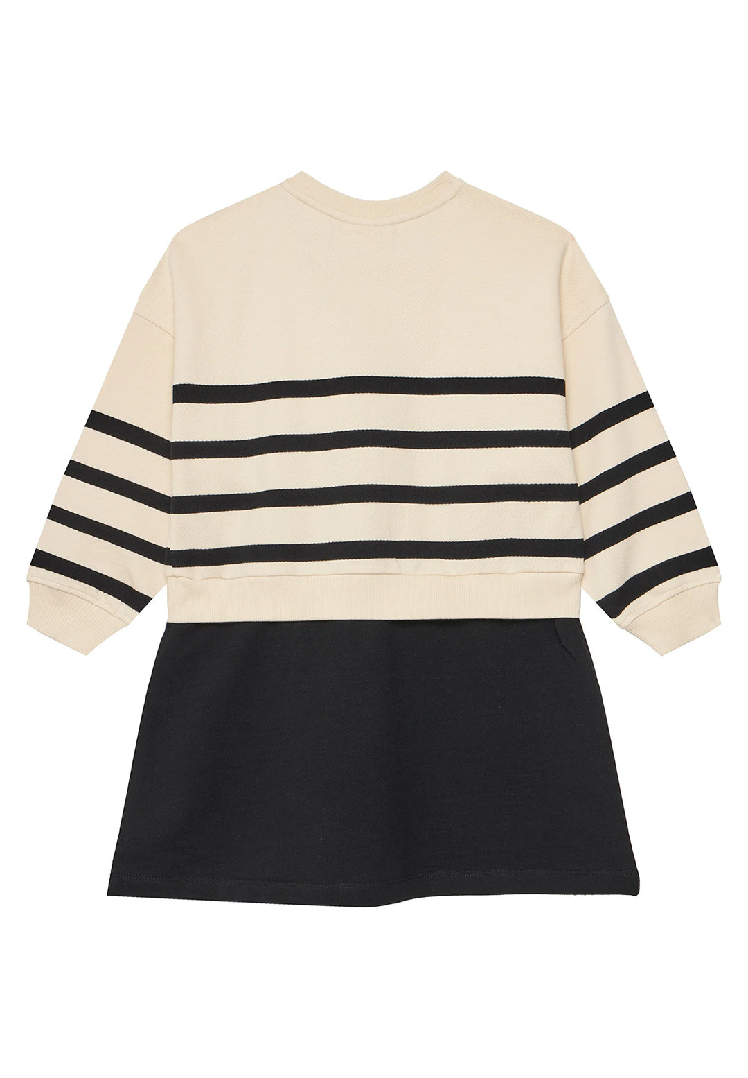 Vestito beige-nero per bambina