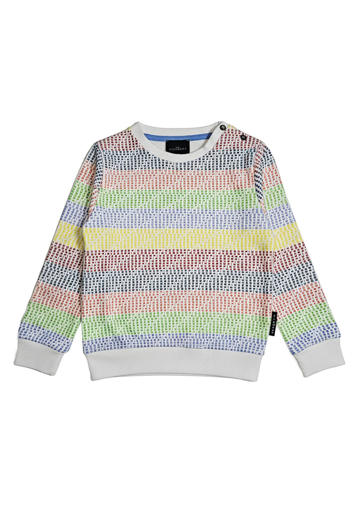 Felpa girocollo multicolor per neonato