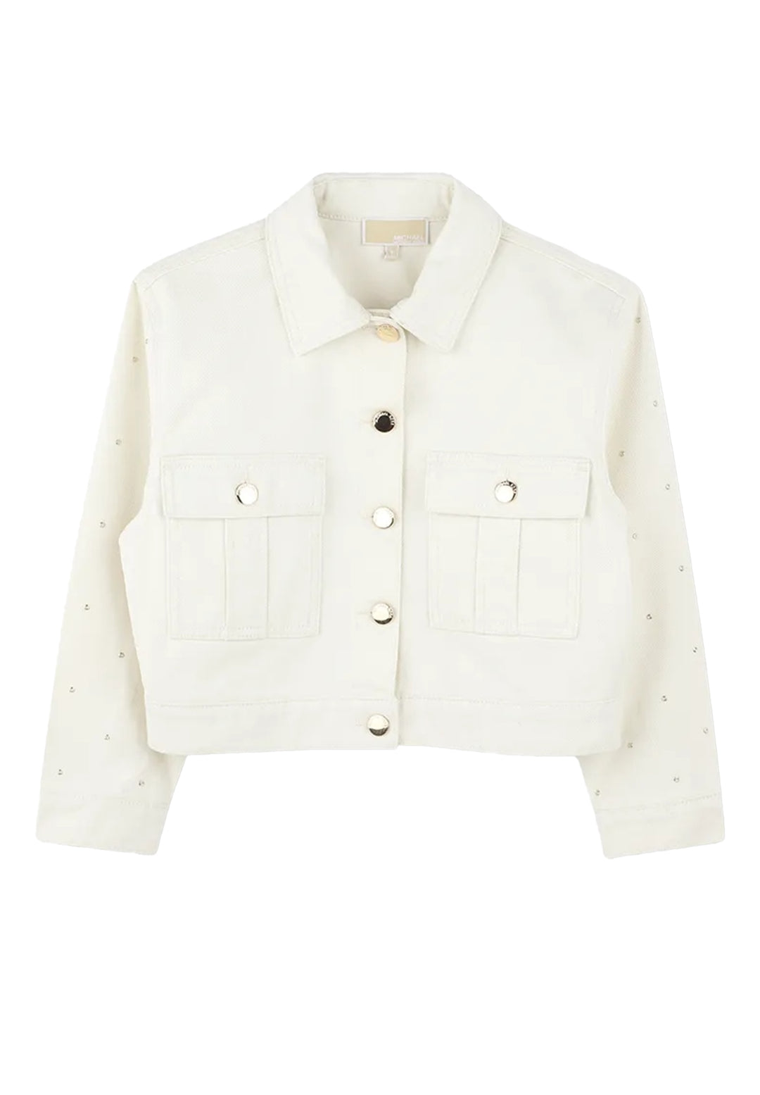 Giubbino denim crema per bambina