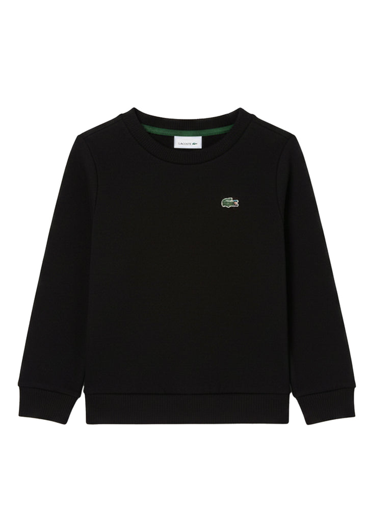 Felpa girocollo nera per bambino