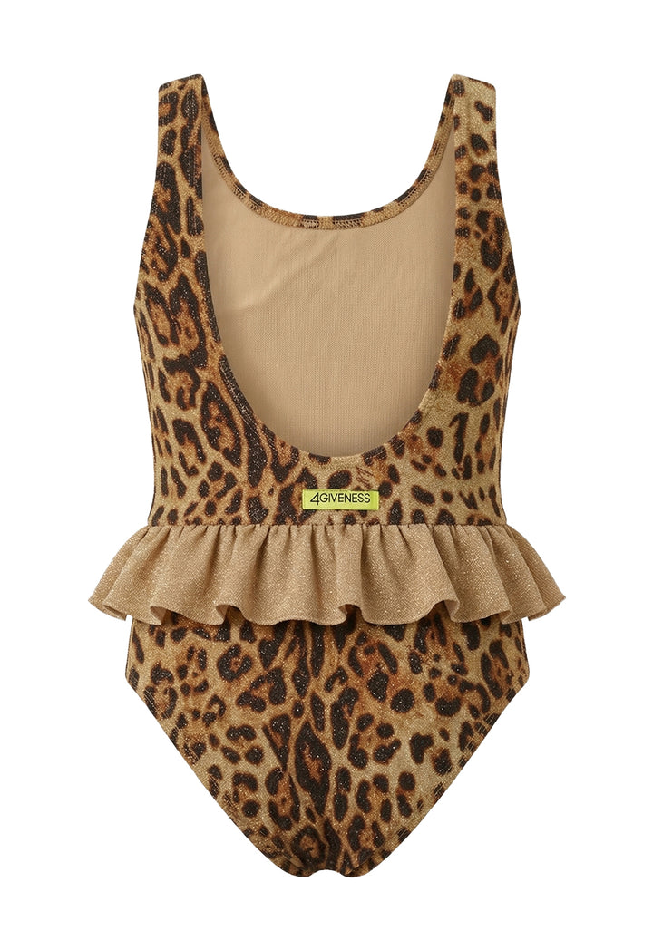 Costume intero leopardato per neonata