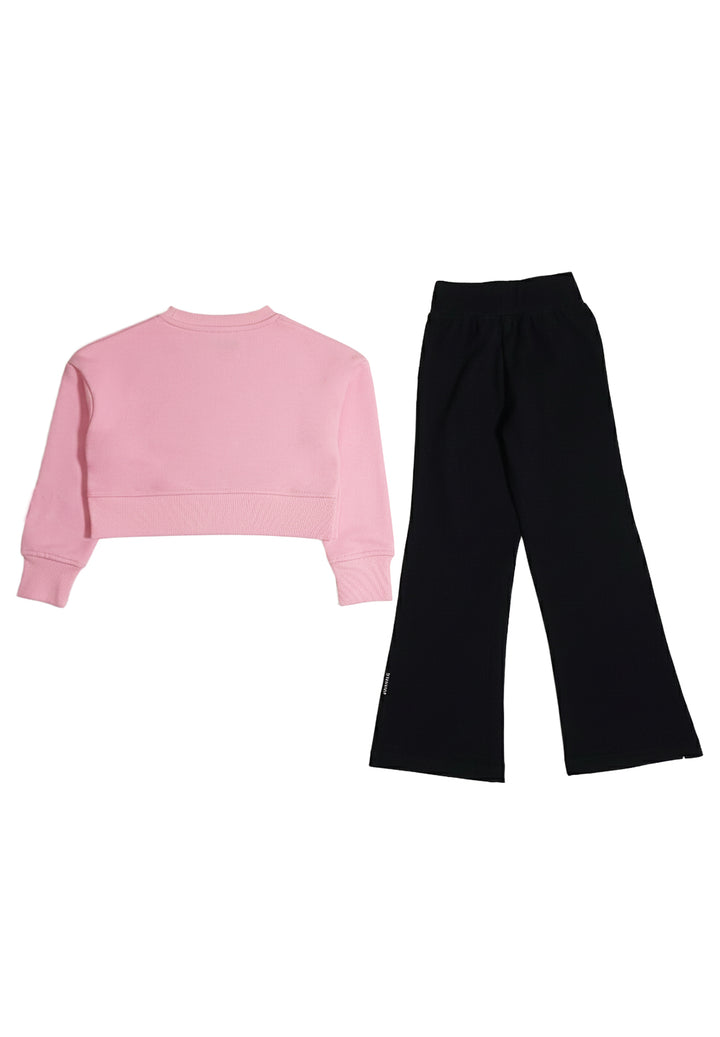 Completo rosa-nero per bambina