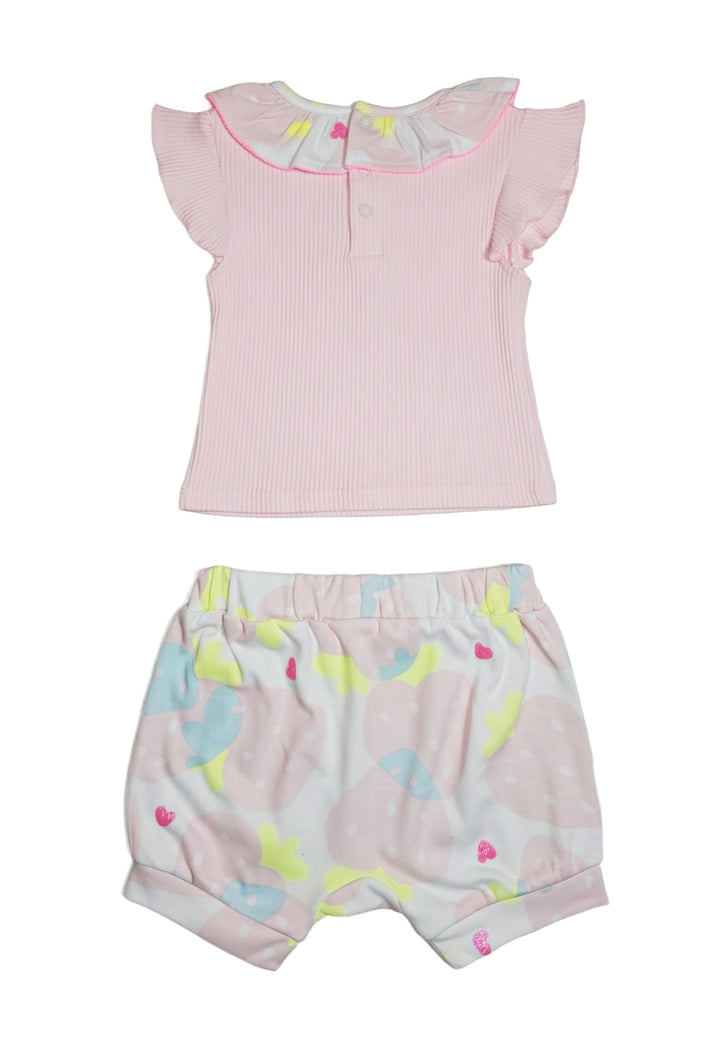 Rosa-weißes Outfit für Baby-Mädchen