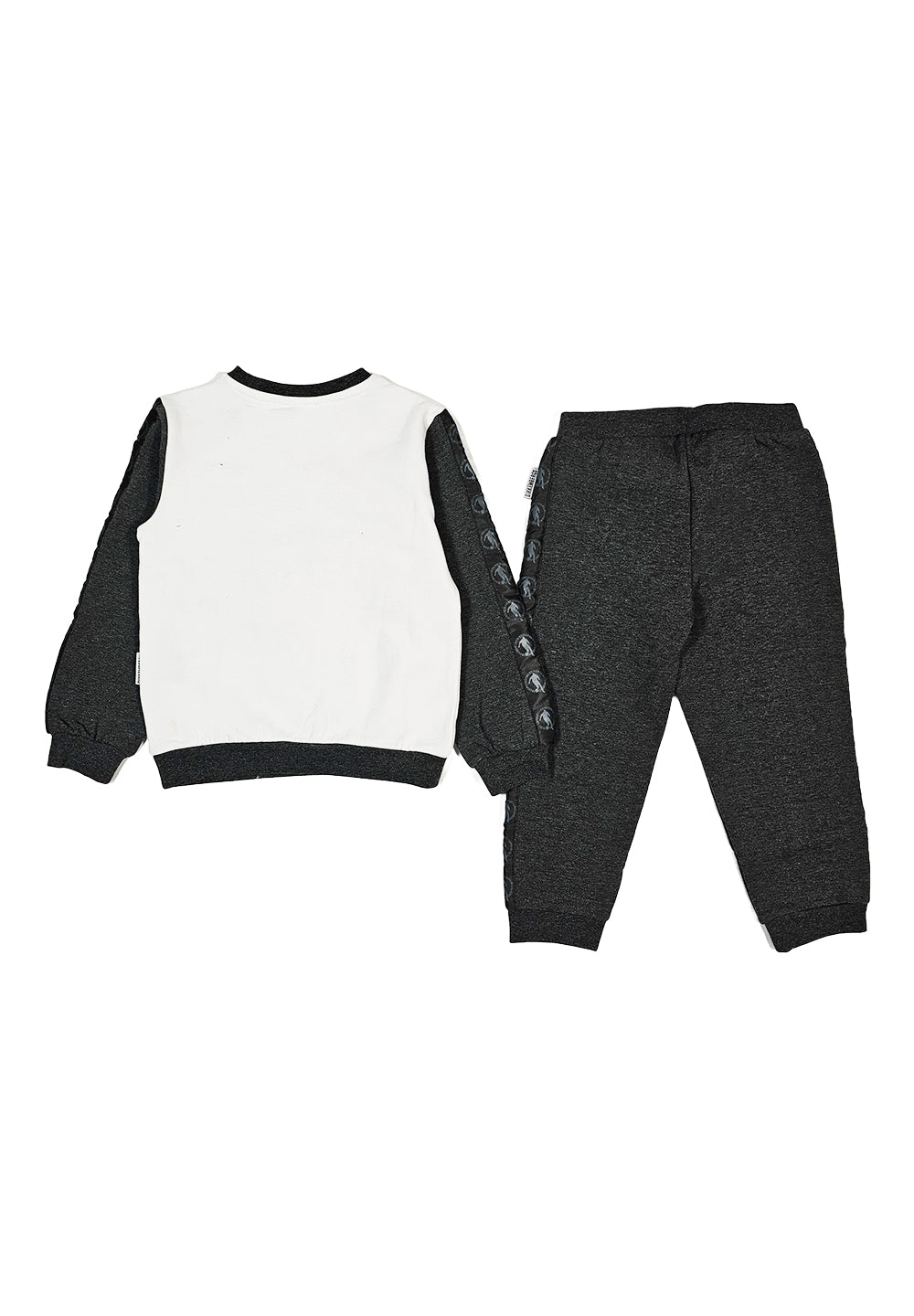 Weiß-graues Sweatshirt-Set für Jungen