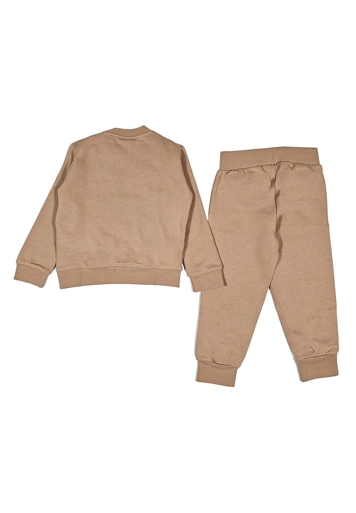 Beige sweatshirt set for boys